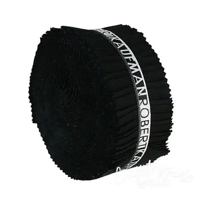 2-1/2in Strips Roll Up Kona Solids Black Colorway 40pcs
