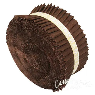 2-1/2in Strips Roll Up Kona Solids Coffee Color 40pcs
