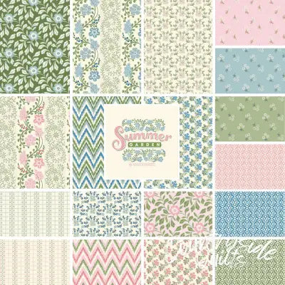 2-1/2in Strips Summer Garden Organic, 40pcs/bundle