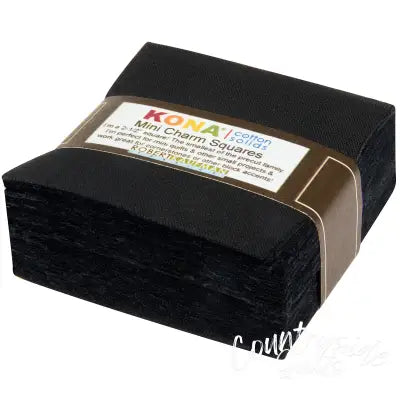 2.5in Mini Squares Kona Cotton All Black 84pcs