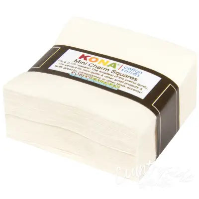 2.5in Mini Squares Kona Cotton All Snow 84pcs
