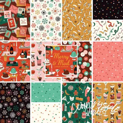 2.5In Squares Strips Merry & Mod 40Pcs/Bundle