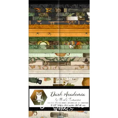 2.5in Strips Dark Academia 40pcs 2pcs of Each Print