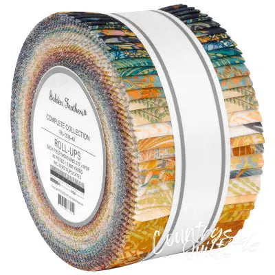 2.5in Strips, Golden Feathers, 40pcs