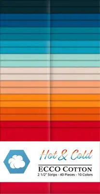2.5in Strips Hot & Cold 40pcs, 2 Pieces of Each Print