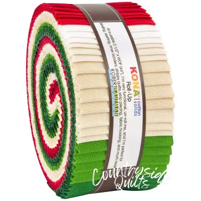 2.5in Strips Kona Cotton Christmas Holiday Palette, 40pcs/bundle
