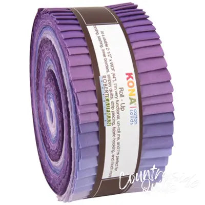 2.5in Strips Kona Cotton Lavender Fields 40pcs