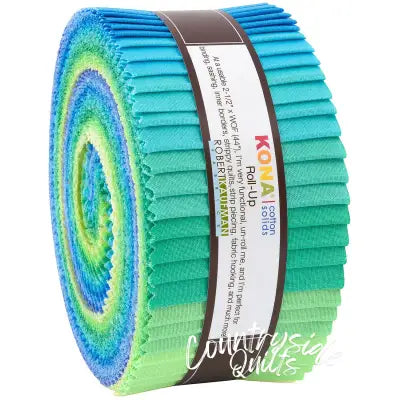 2.5in Strips Kona Cotton Mermaid Shores Palette, 40pcs/bundle