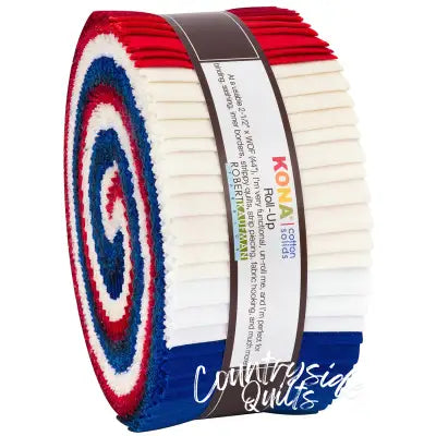 2.5in Strips Kona Cotton Patriotic Holiday Palette, 40pcs/bundle