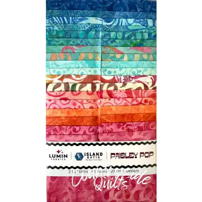 2.5in Strips Paisley Pop 40pcs