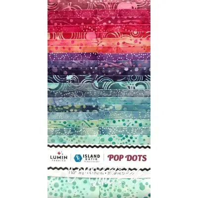 2.5in Strips Pop Dots 40pcs 2 Pieces of Each Print