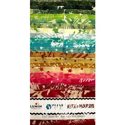 2.5in Strips Retro Holidays 40pcs 2 Pieces of Each Print