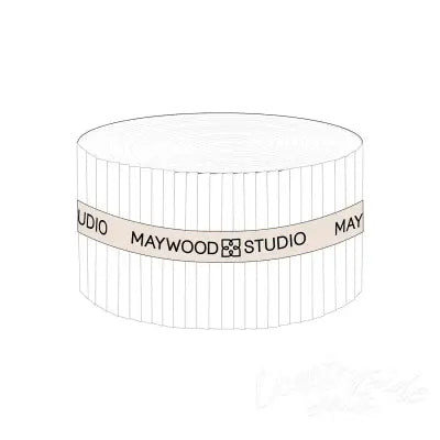 2.5in Strips Simply Solids Ultra White, 40pcs/bundle