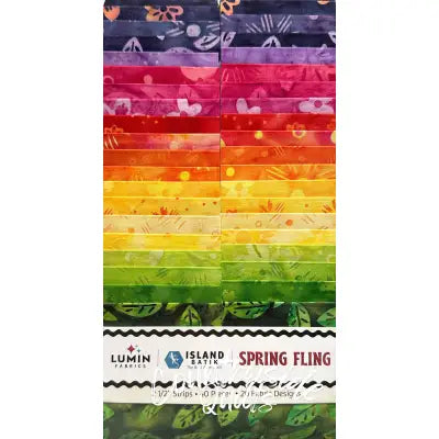 2.5in Strips Spring Fling 40pcs 2 Pieces of Each Print