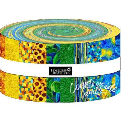 2.5in Strips Sunflower Symphony 40pcs/bundle