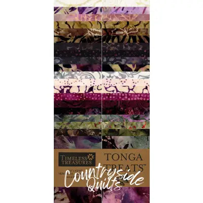 2.5in Strips Tonga Batik Chateau, 40pcs/bundle