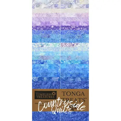 2.5in Strips Tonga Batik Crystal 40pcs/bundle