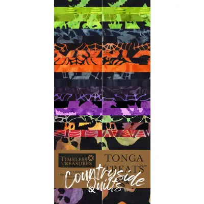 2.5in Strips Tonga Batik Haunted 40pcs/bundle