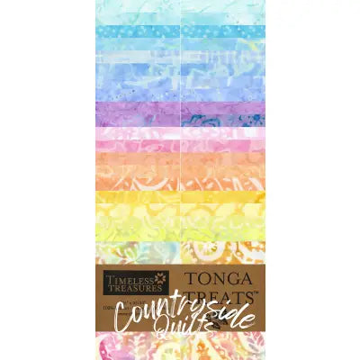 2.5in Strips Tonga Batik Pastel 40pcs/bundle
