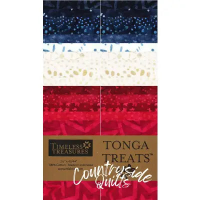 2.5in Strips Tonga Batik Patriot's Pride, 40pcs/bundle