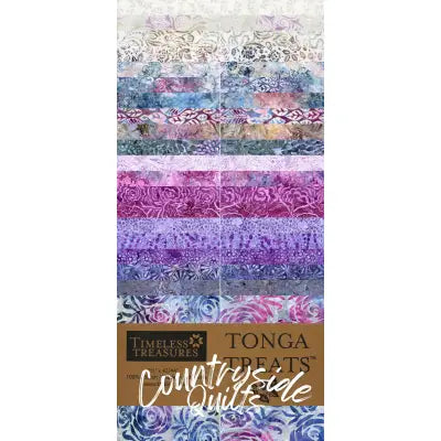 2.5in Strips Tonga Batik Plumberry 40pcs/bundle