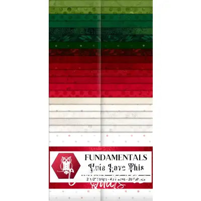 2.5in Strips Yule Love This 40pcs 2pcs of Each Print