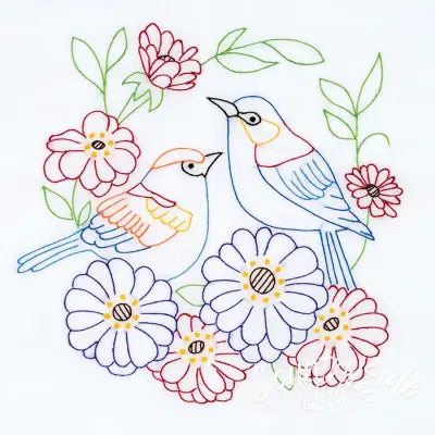 2 Birds 18in Quilt Squares