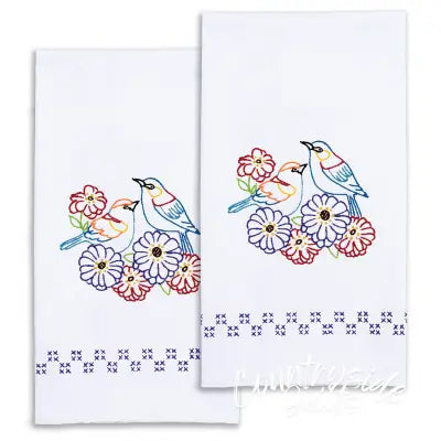 2 Birds Decorative Hand Towels