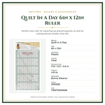 Product Specifications – Quilt In A Day 6in x 12in Ruler