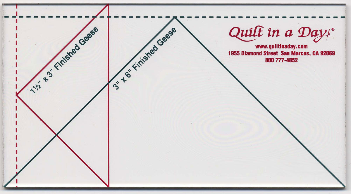 Small Flying Geese Ruler 3-1/2in x 6-1/2in