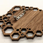 Mini Makes Brooch Hex Walnut