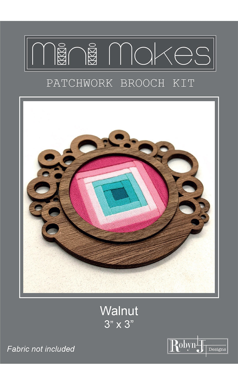 Mini Makes Brooch Circle Walnut