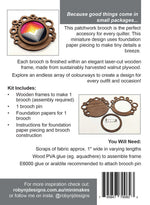 Mini Makes Brooch Circle Walnut