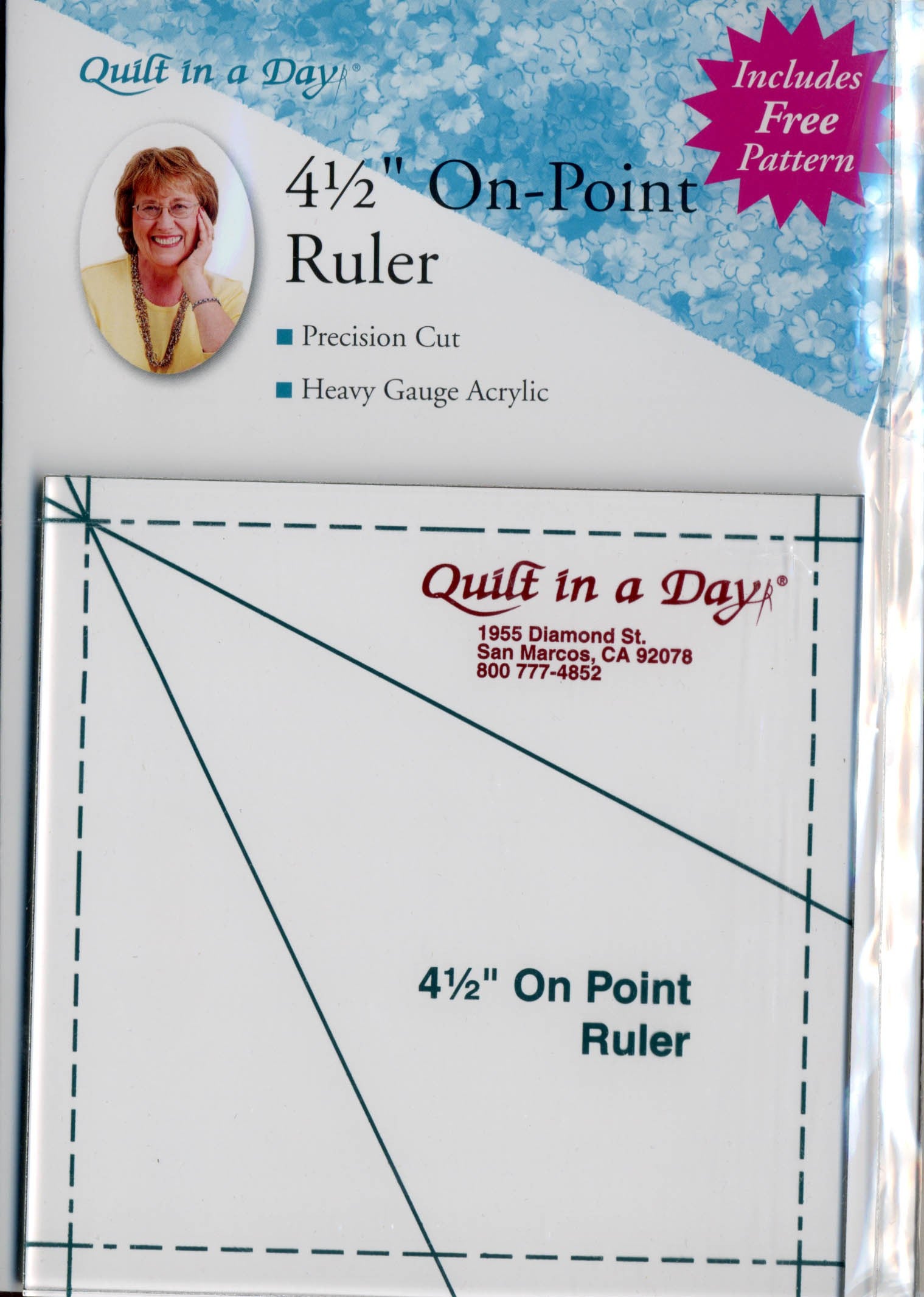 4-1/2in On Point Ruler Template