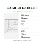 Product Specifications – Square Up Ruler 22in