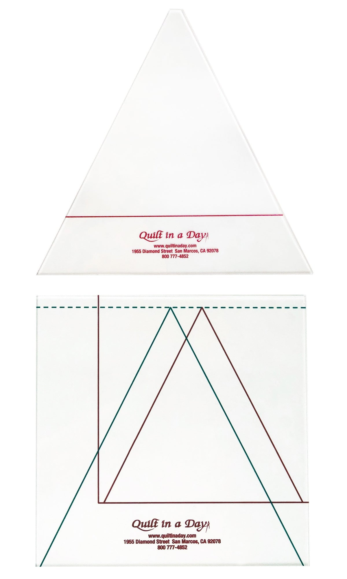 Larger Triangle in a Square Ruler