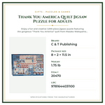Product Specifications – Thank You America Quilt Jigsaw Puzzle for Adults