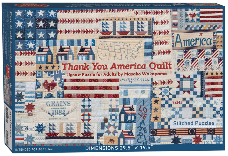 Thank You America Quilt Jigsaw Puzzle for Adults