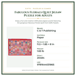 Product Specifications – Fabulous Florals Quilt Jigsaw Puzzle for Adults