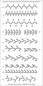 Embroidery Stencils Crazy Quilt Seam Design Collection