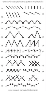 Embroidery Stencils Crazy Quilt Seam Design Collection