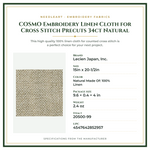 Product Specifications – COSMO Embroidery Linen Cloth for Cross Stitch Precuts 34ct Natural