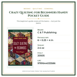 Product Specifications – Crazy Quilting for Beginners Handy Pocket Guide