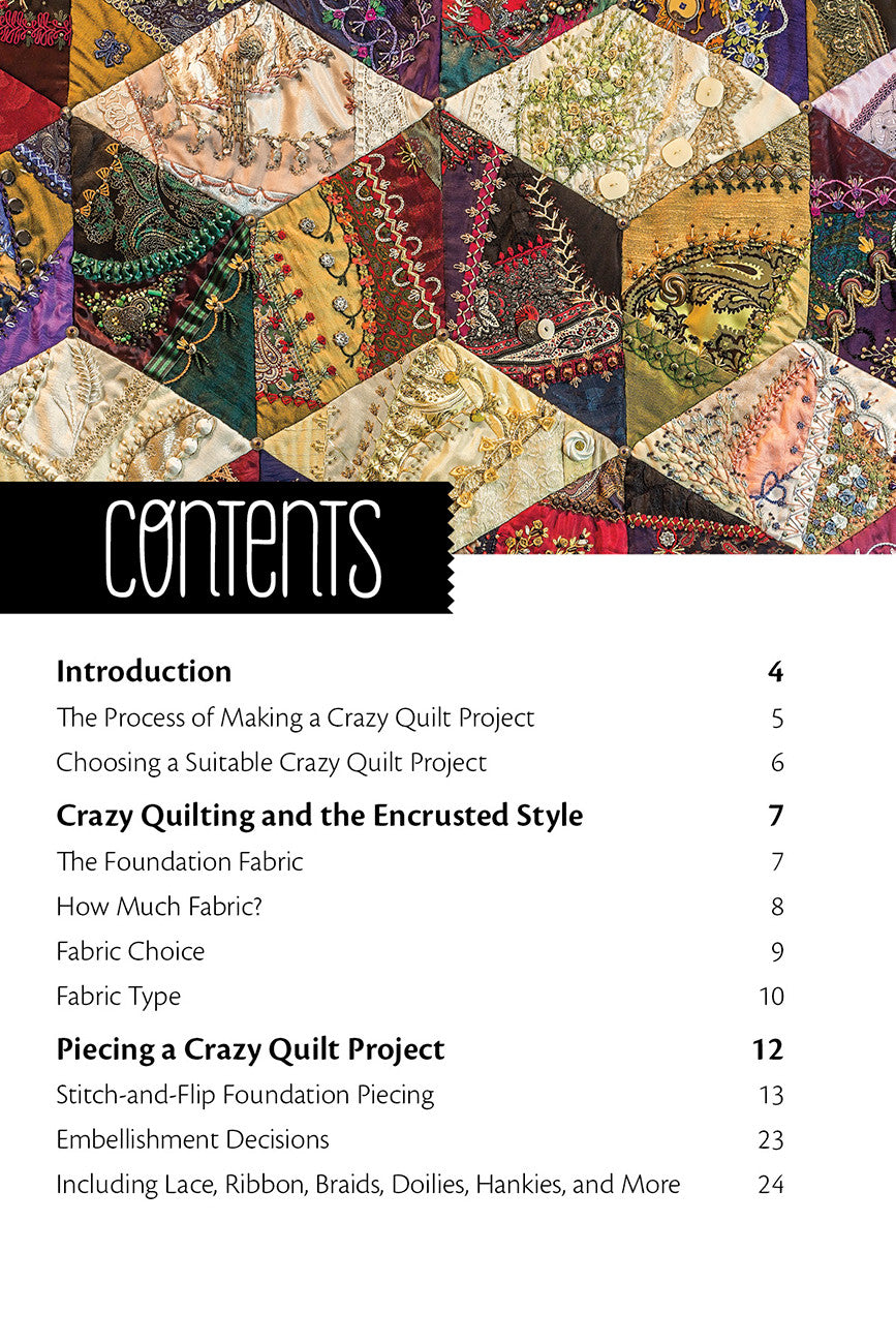 Crazy Quilting for Beginners Handy Pocket Guide