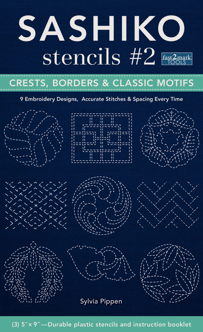 Sashiko Stencils 2 Crests Borders  Classic Motifs