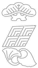Sashiko Stencils 2 Crests Borders  Classic Motifs