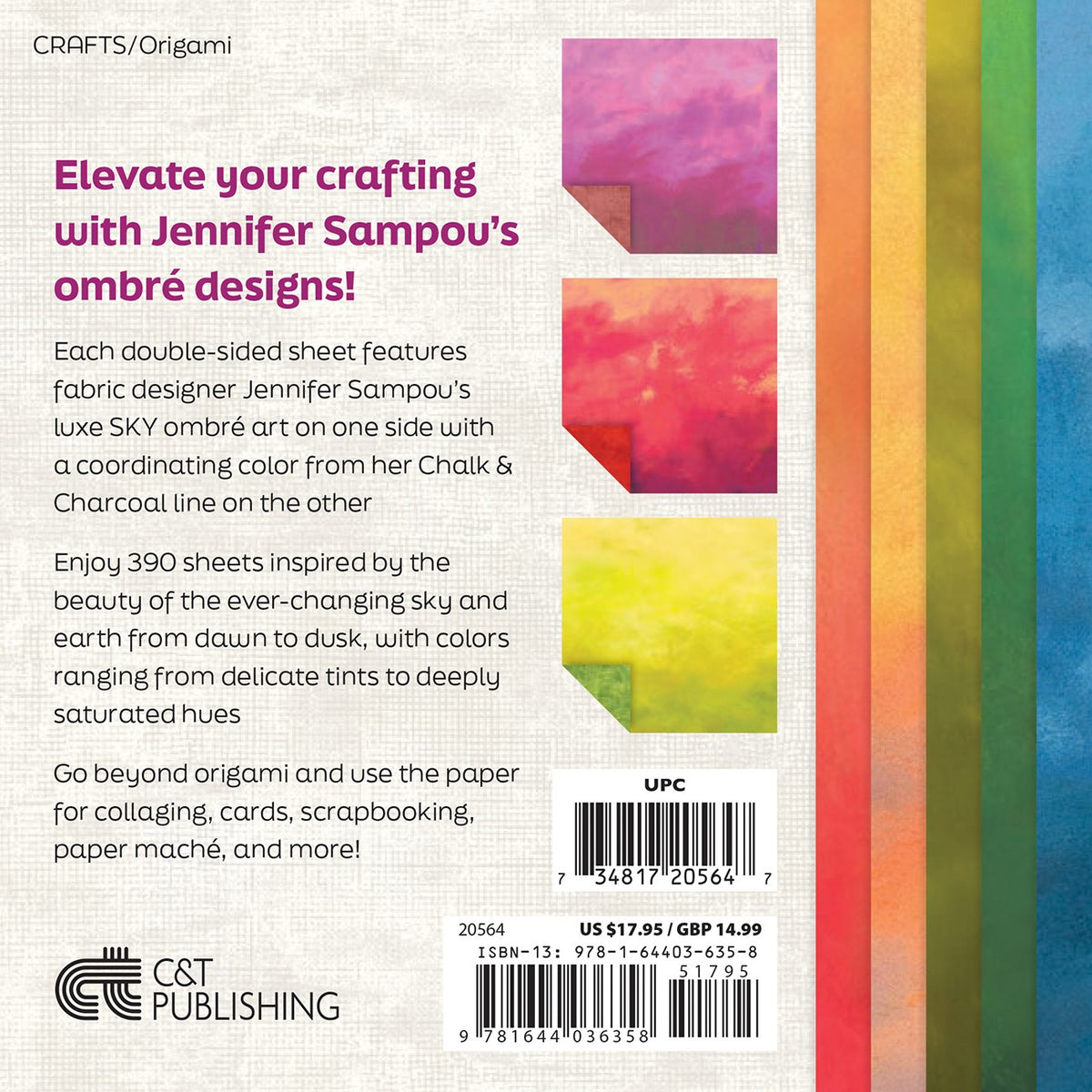 Ombre Sky 390 Origami Sheets