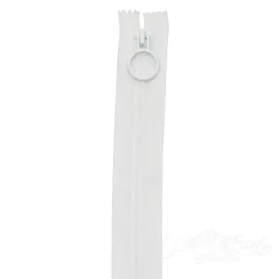 20in White Hoop Pull Zipper 2pk