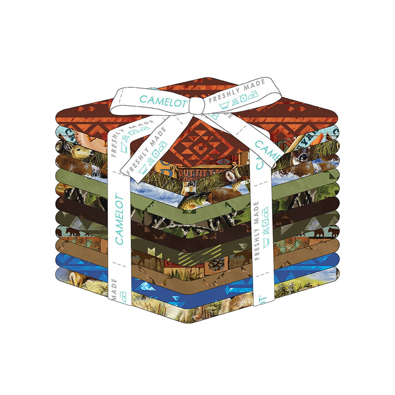 Fat Quarter Cabin Creek, 12pcs/bundle