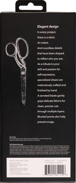 Gingher 8in Serrated/Knife Edge Dressmakers Shears Blunt Tip